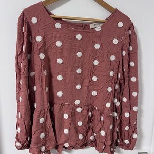 Arula Pink Polka Dot Women's Top